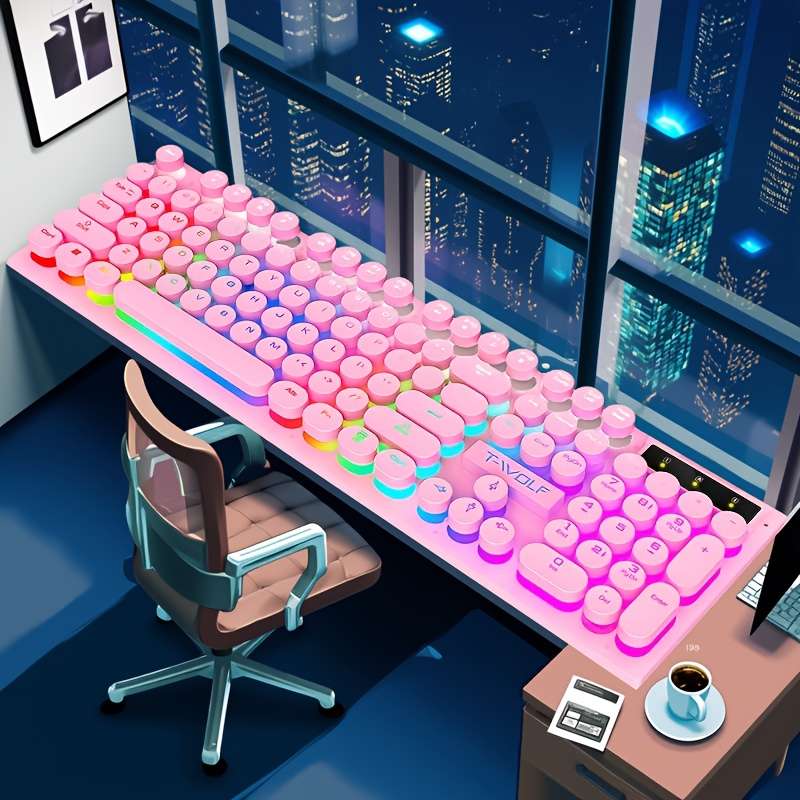 Keyboard Color Pink