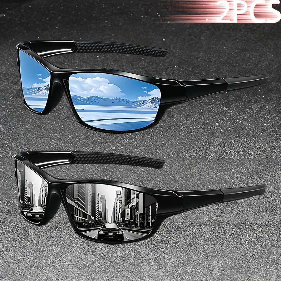 Cycling Glasses Color 2Pcs Greenmirror Clearblack