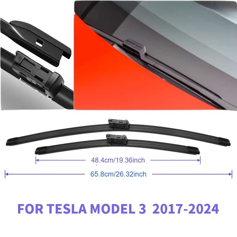 Windshield Wipers Model For Model 3 2017 2024 48.26X66.04Cm