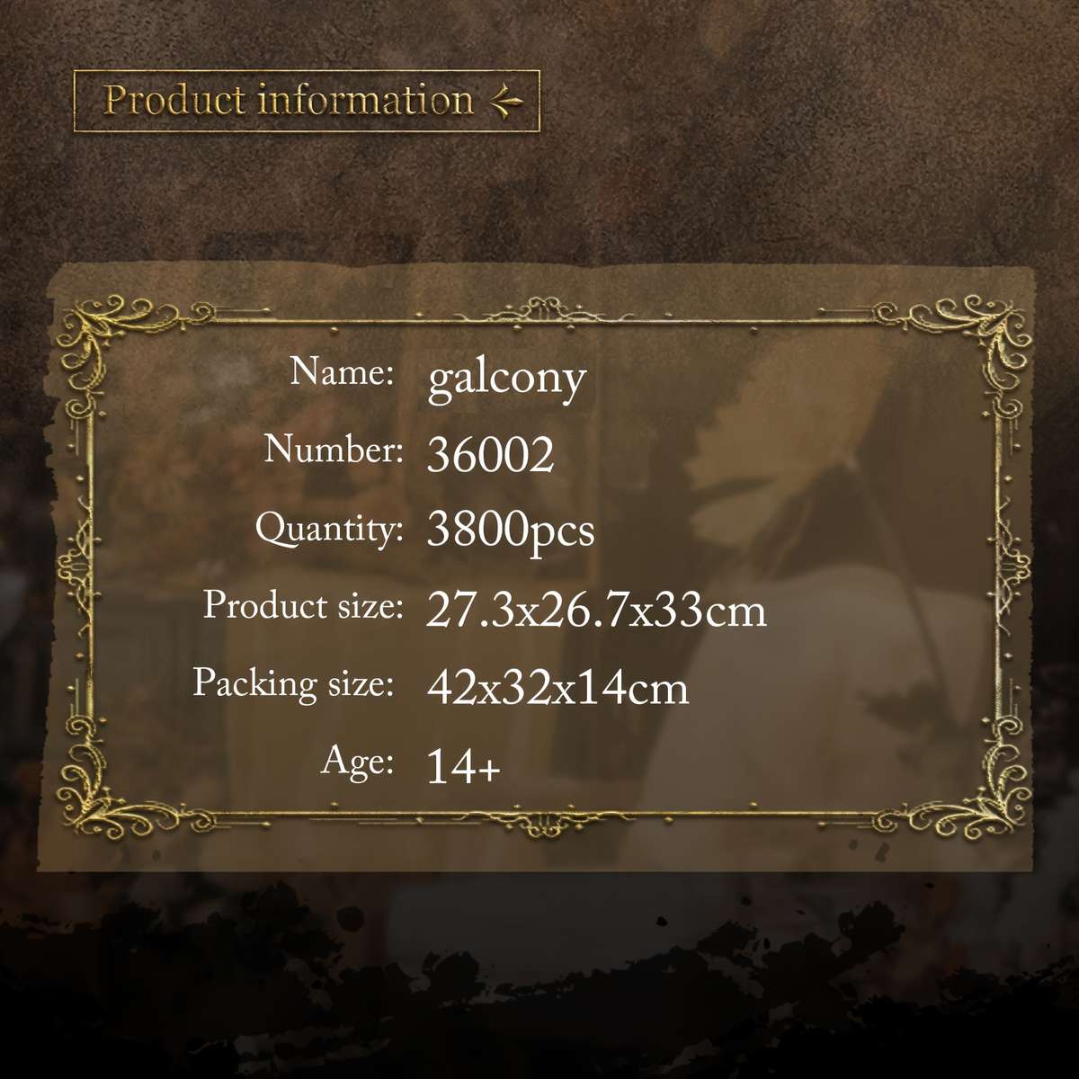 Building Toy Architectural Model Toy Set Style 36002 Balcony