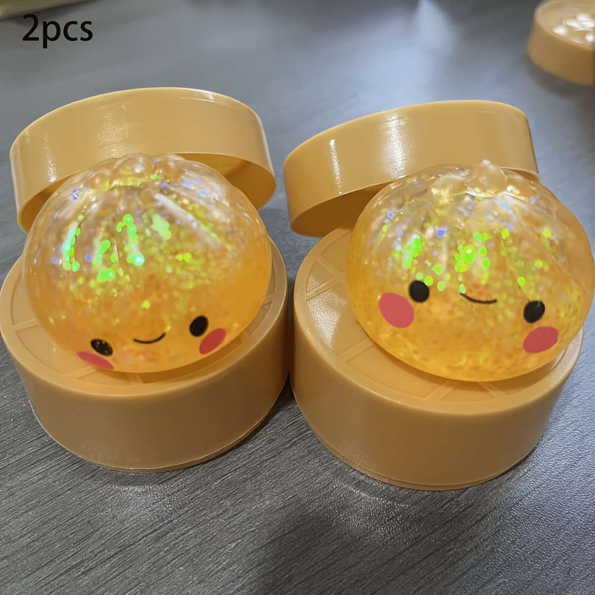 Squeezable Toys Color Latest Pink Style Two Buns Two Cages Two Lids