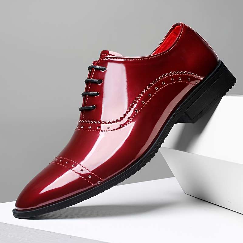 Mens Leather Shoes Color Black Sizeuk 6.5