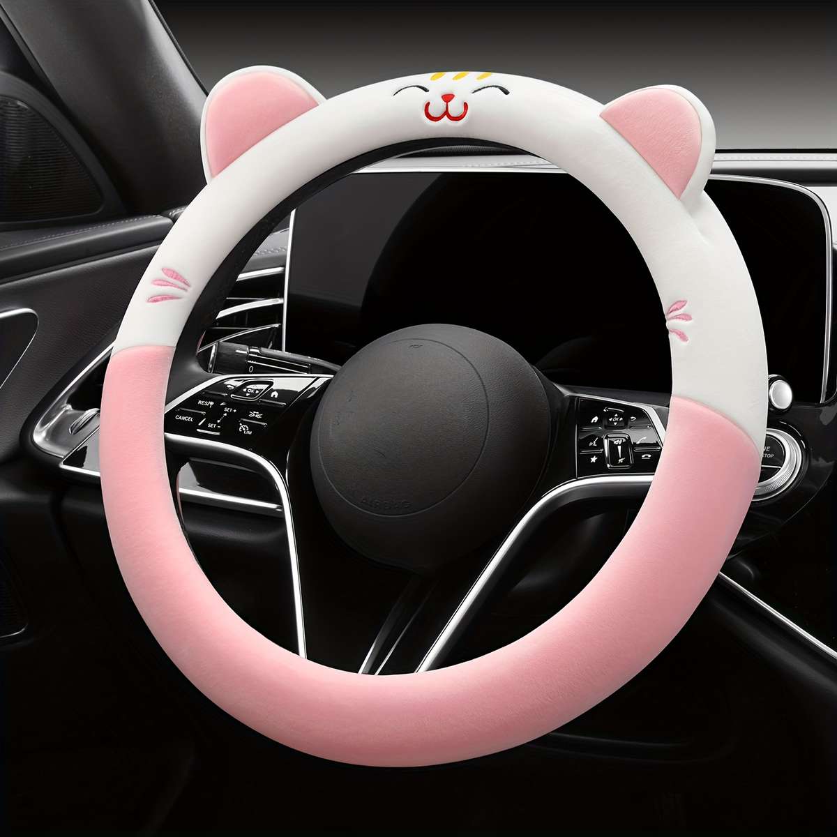 Car Steering Wheel Cover Kitten Blue