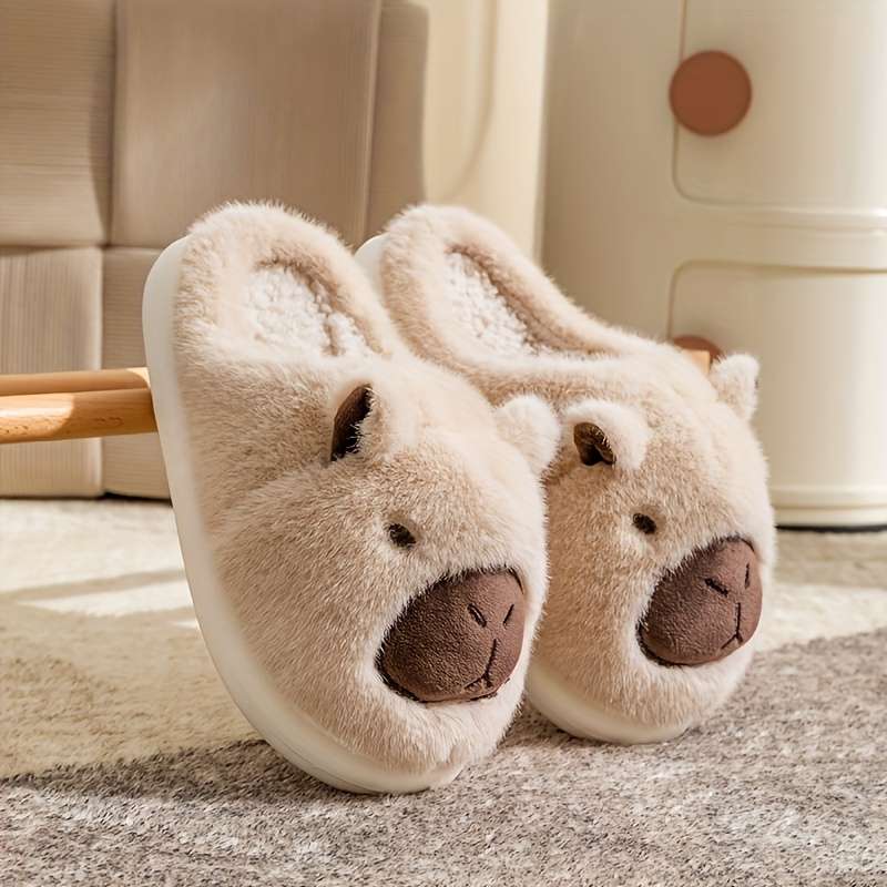 Cotton Slippers Color Light Brown1 Sizeuk 6.5-7