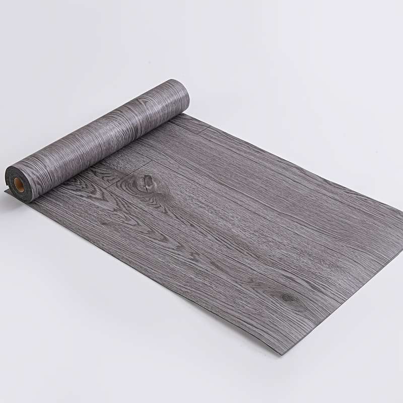 Self Adhesive Floor Stickers Medium Gray Wood Grain 3Rolls