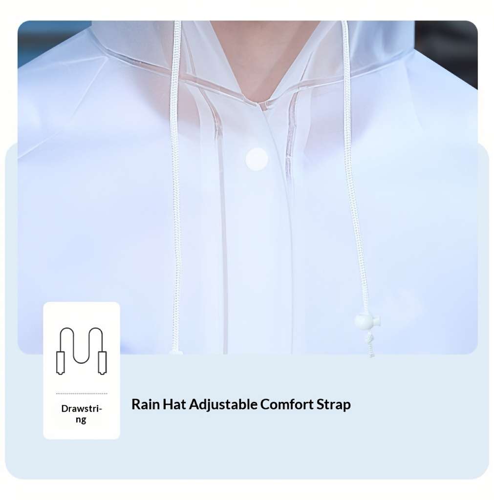 Raincoat Translucent White Size Asian M