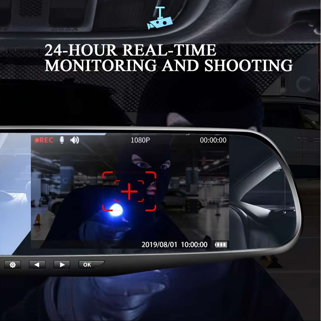 Dashcam Items 5-Inch Rearview Mirror Dual Recording