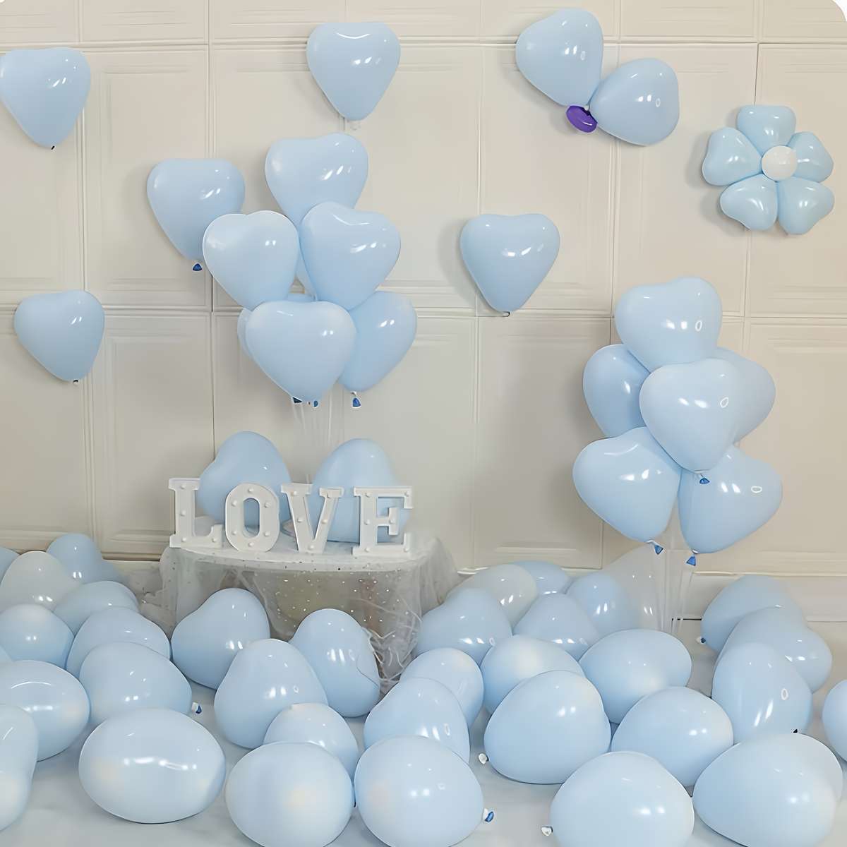 Balloon Items 30Pcs 25.4 Cm Maca Love Blue