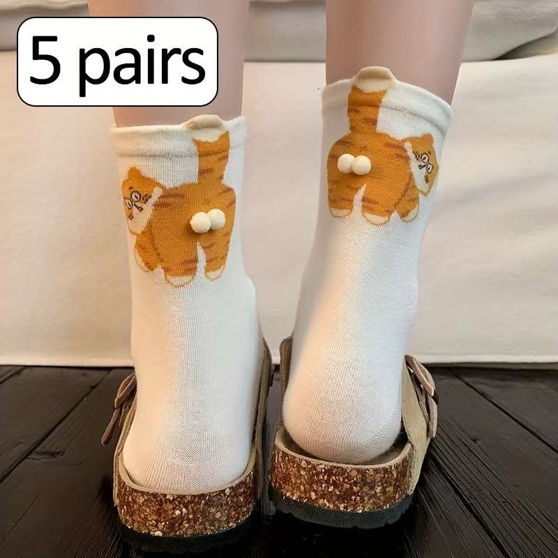 Women S Socks Color 5 Pairs Of Black Size Onesize