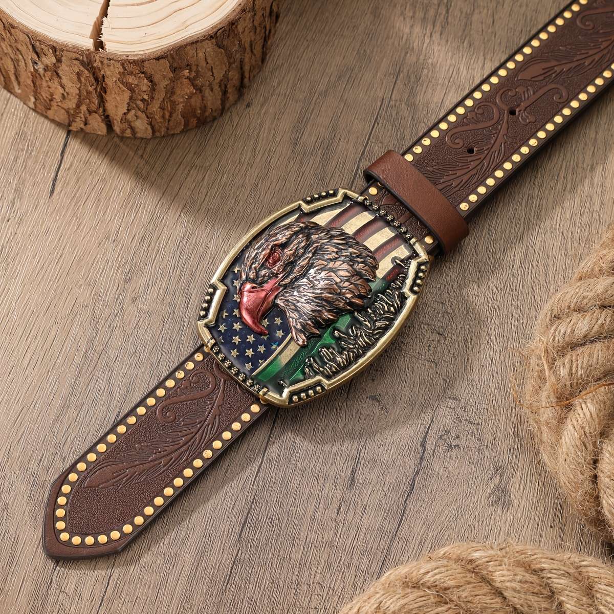 Belt Color Dark Brown Golden Buckle Size 120Cm 47.2Inch