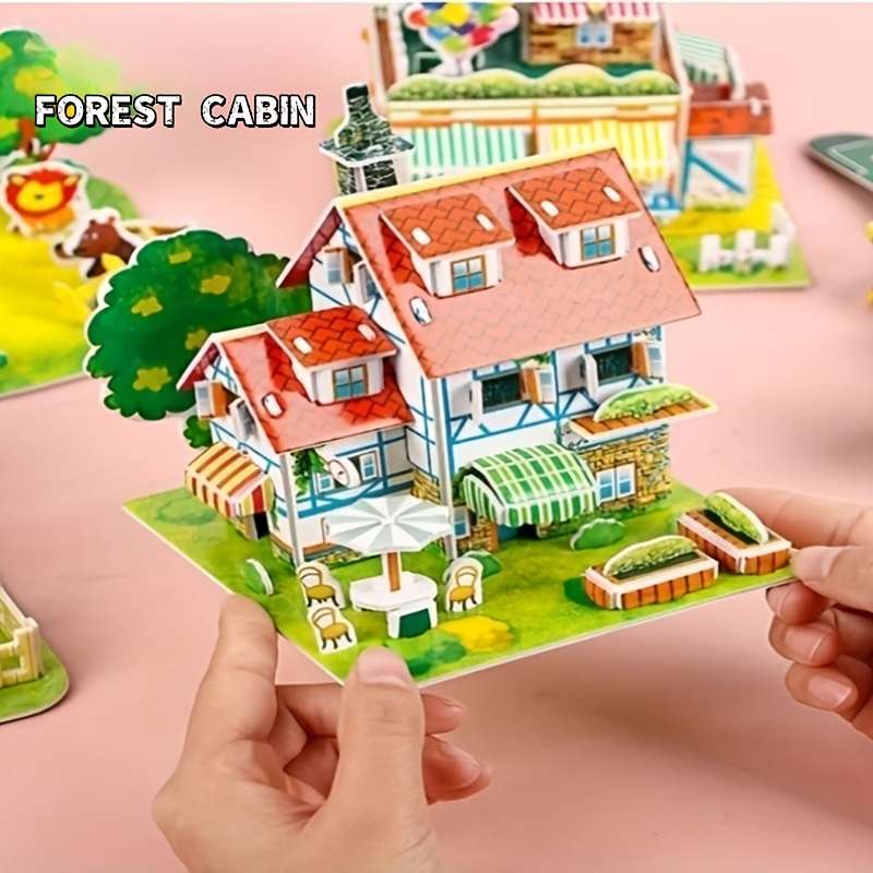 Building Toy Architectural Model Toy Set Style 4Pcs Set  Style B