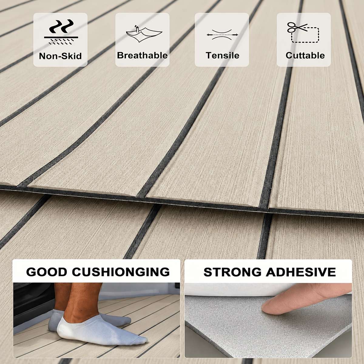 Self Adhesive Floor Stickers Dark Gray A Roll