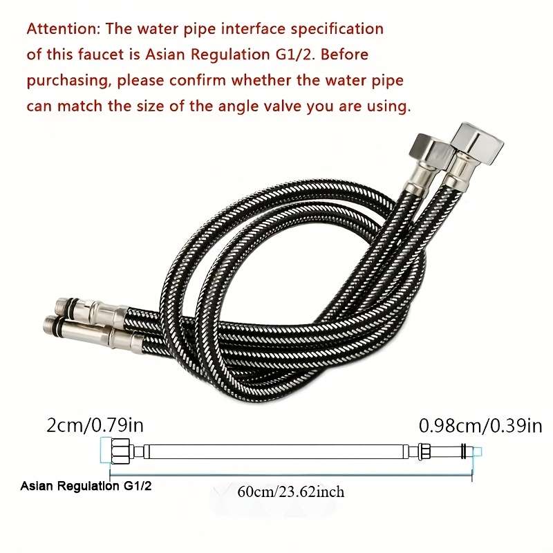 Faucet Electroplating Model With 60Cm Hose G1 2