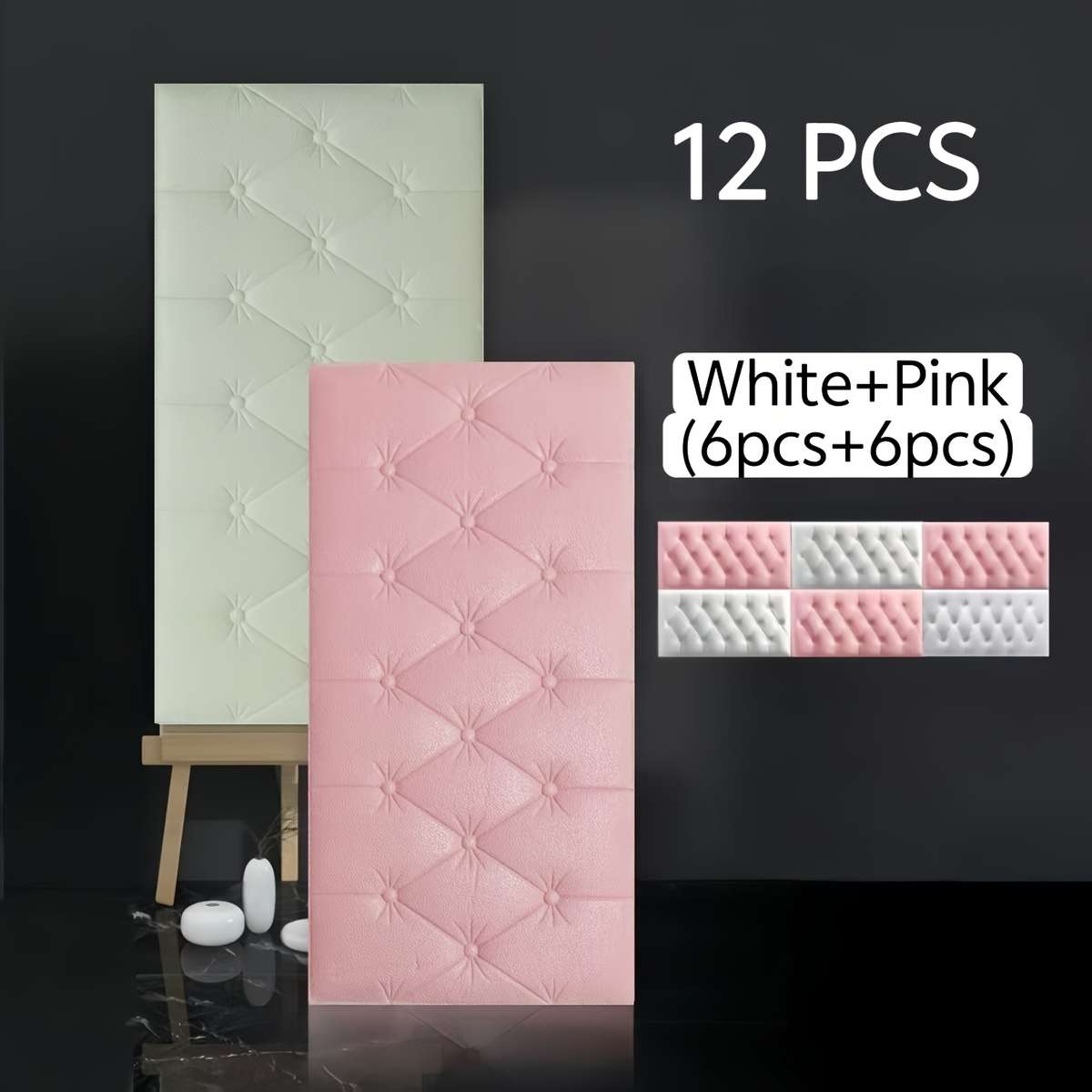 Durable Static Cling Table Wrap 323 color White  ADD blue Storage 12 pieces   6 pieces  ADD 6 pieces