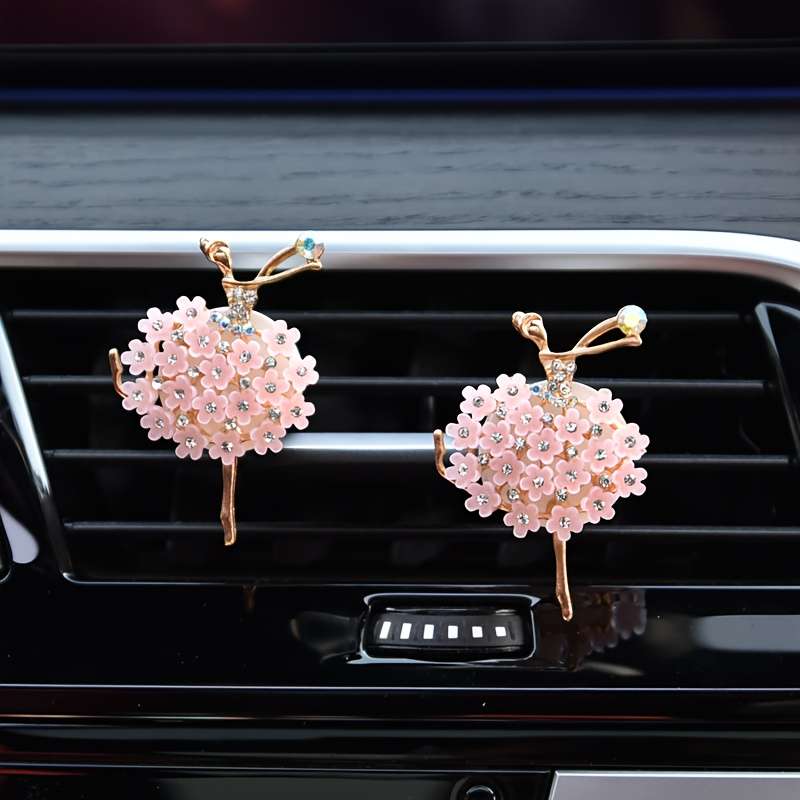 Car Interior Decor Items 2 Pink Ballet Girls