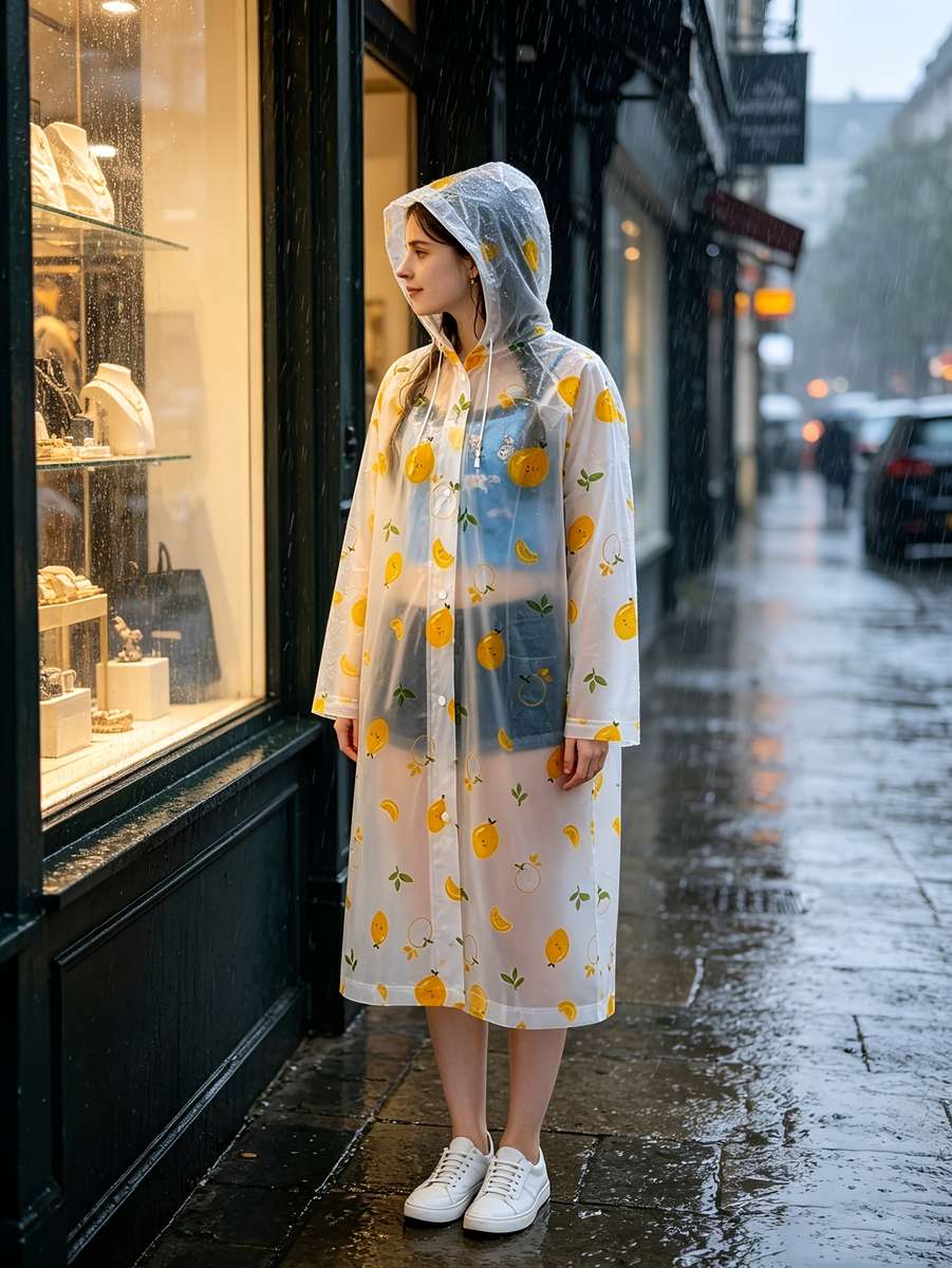 Raincoat Transparent Size Asian Onesize