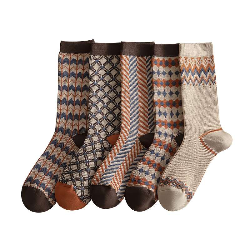 Women S Socks Quantity 5 Pairs Of Retro Socks