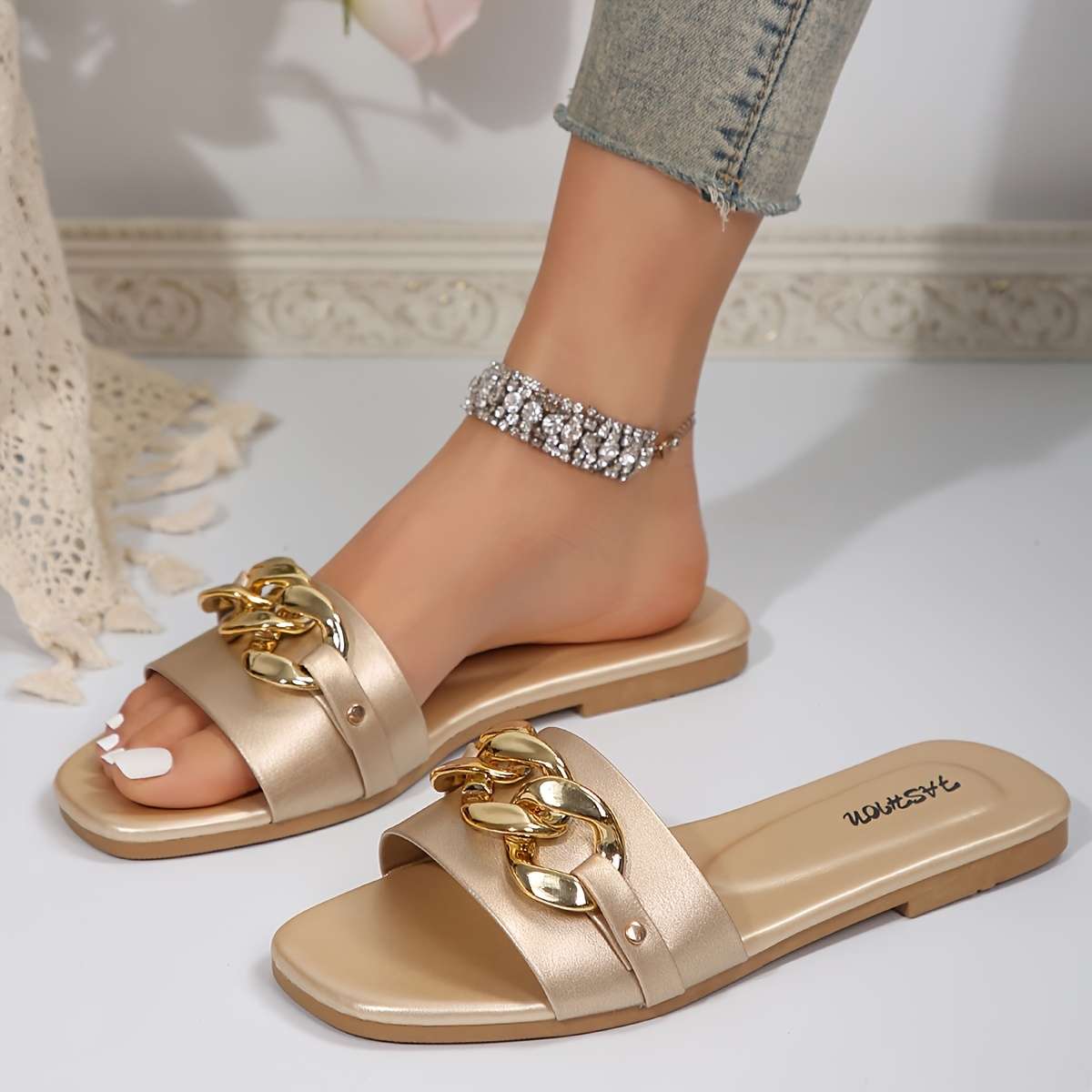 Sandals Color Golden Size Uk 3.5