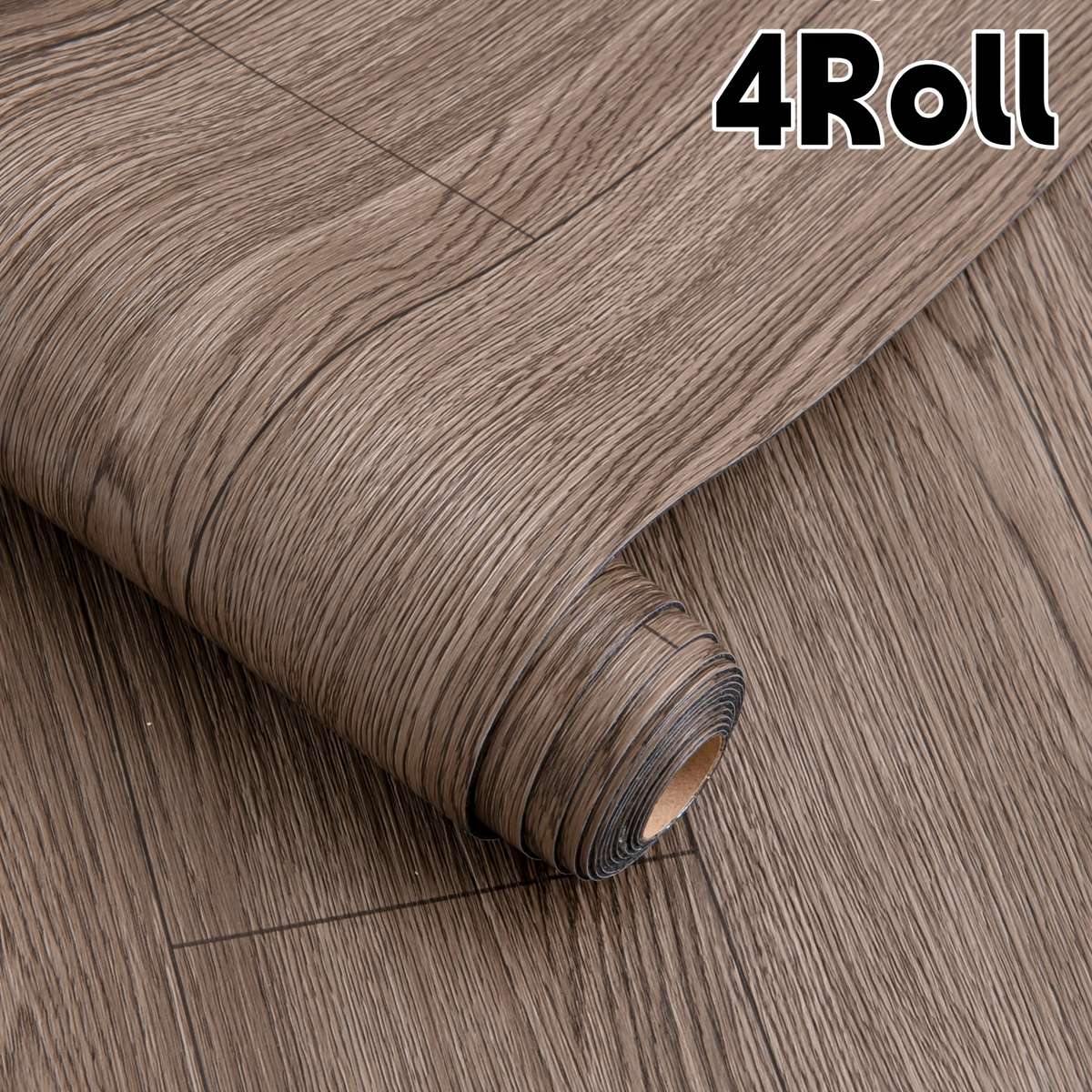 Self Adhesive Floor Stickers Light Walnut 4Roll
