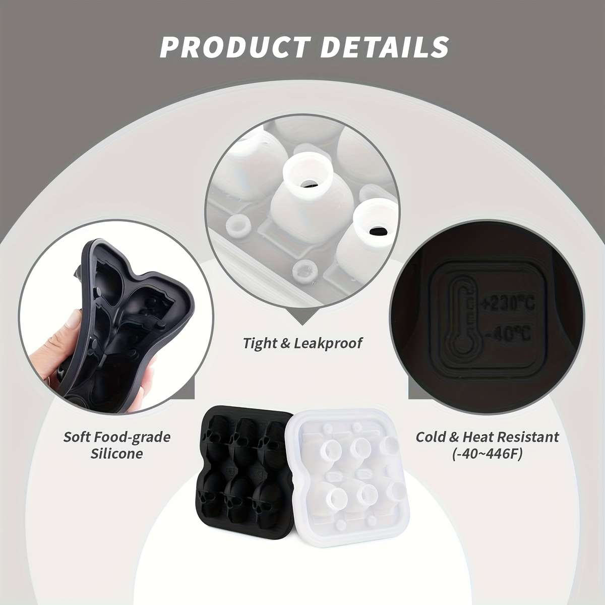 Ice Molds Material 6 Grid Skull