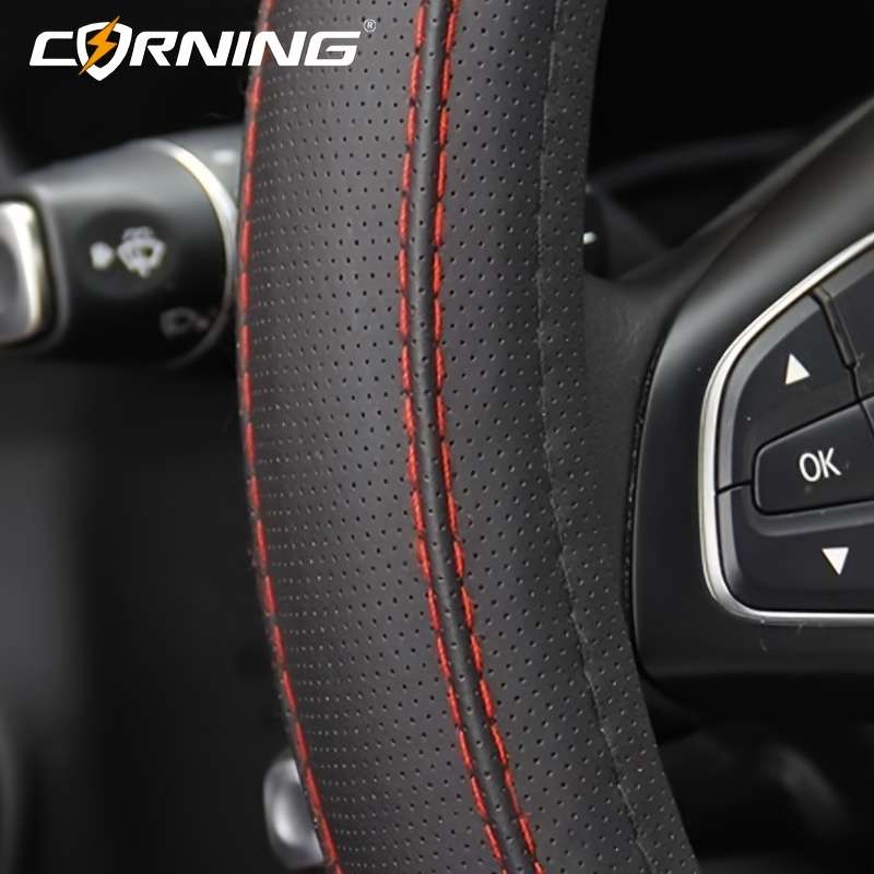 Car Steering Wheel Cover Black Red   Car Steering Wheel Cover