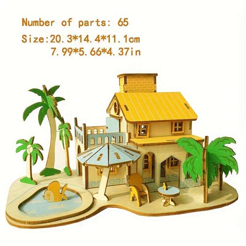 Building Toy Architectural Model Toy Set Style Binhai Xiaozhu