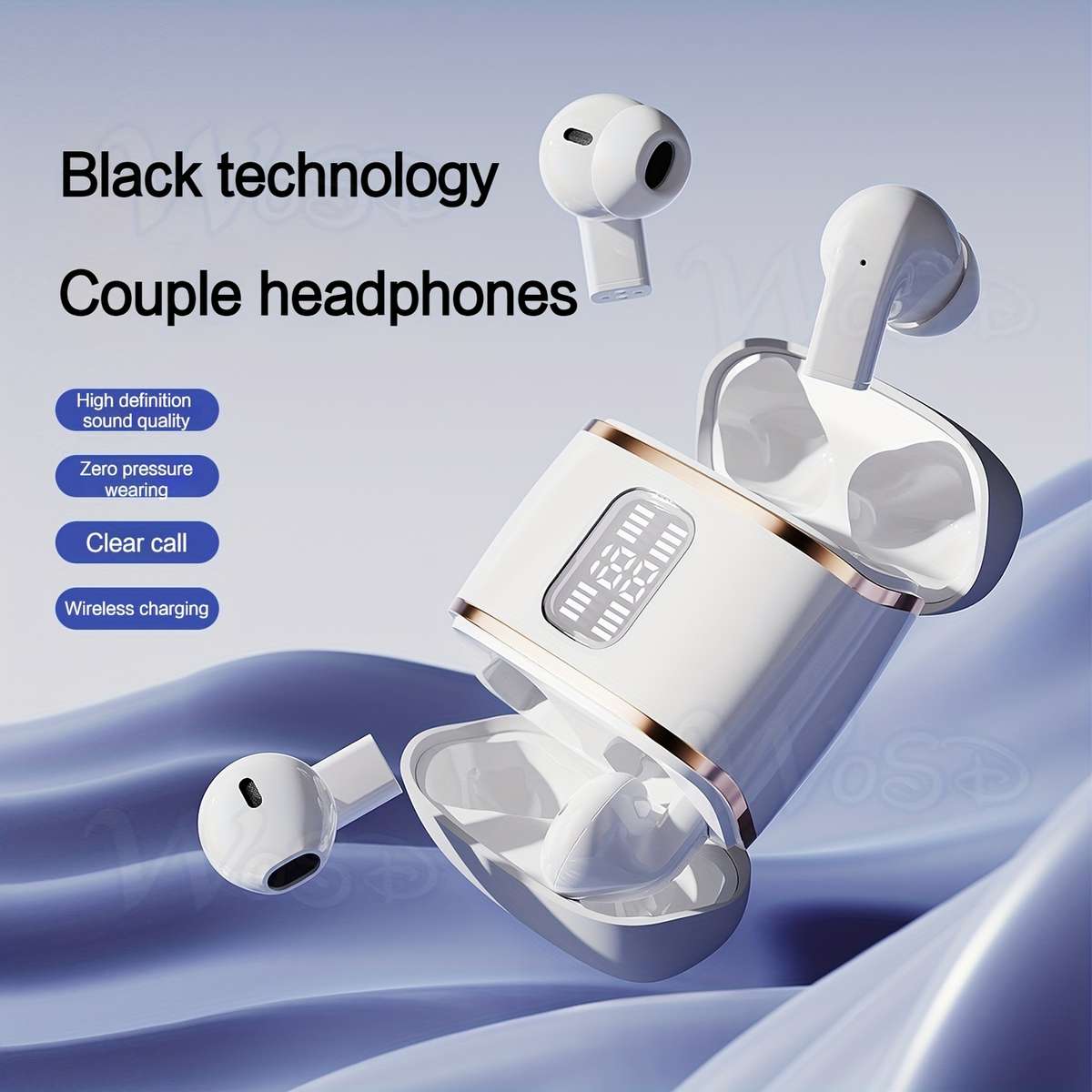 Rechargeable Wireless Earbuds Headphones Headset