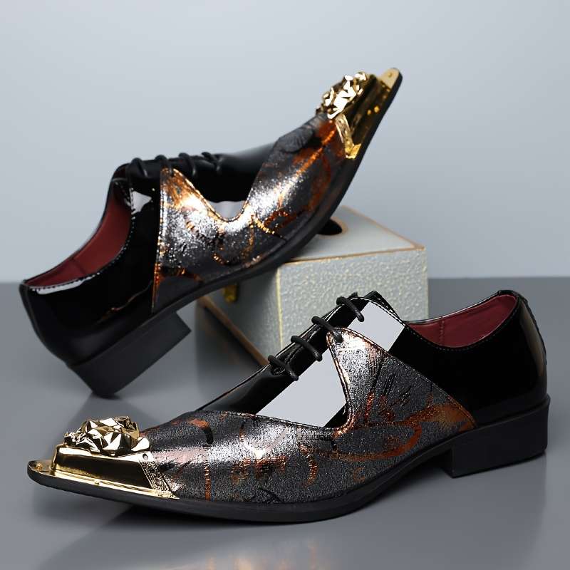 Mens Leather Shoes Color Black Sizeuk 6.5