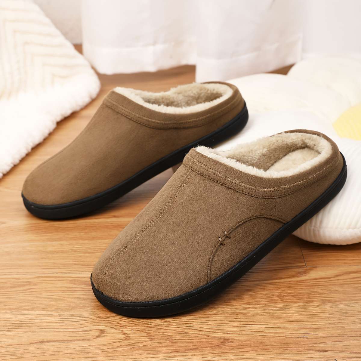 Cotton Slippers Color Coffee Color Sizeuk 9.5-10