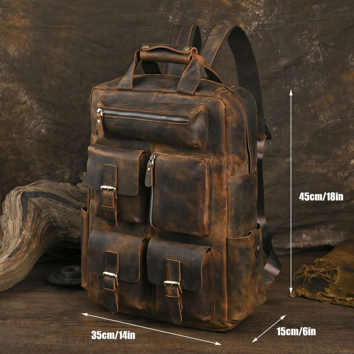 Men S Backpack Brown Lw3