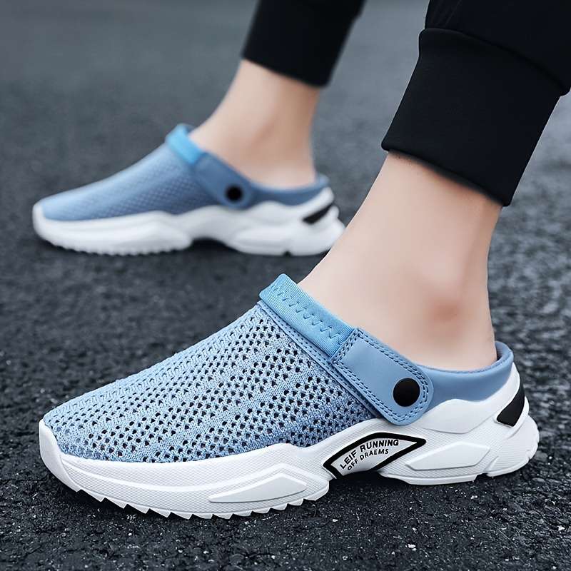 Men Slippers Summer Style Blue Size Uk 7