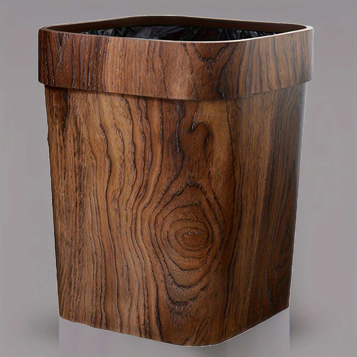 Garbage Can Color Press Ring Wood Grain 7L