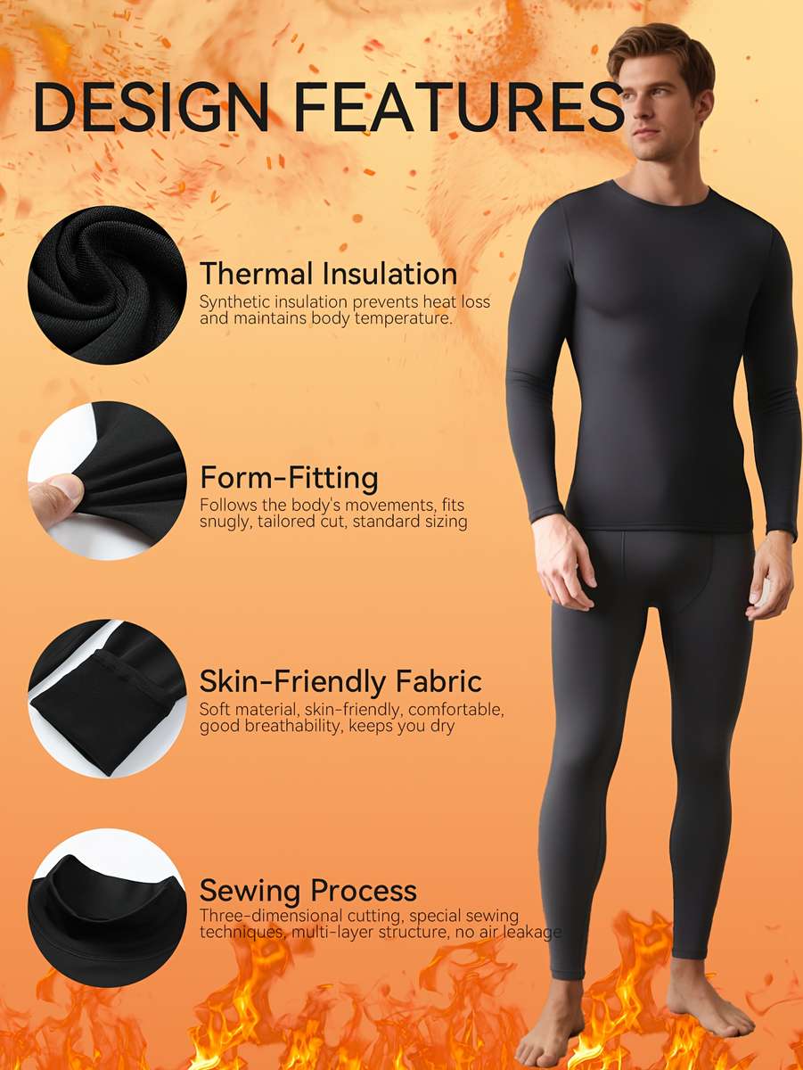 Thermal Underwear Color Grey Sizel