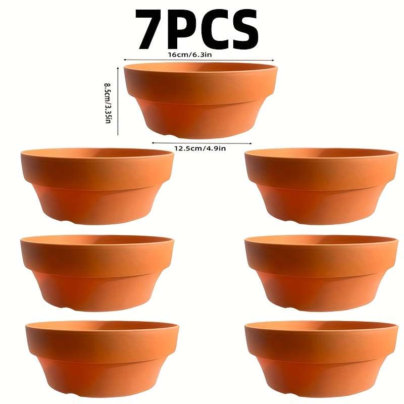 Flowerpot Model Flower Pots 7Pcs  16Cm-6 3In