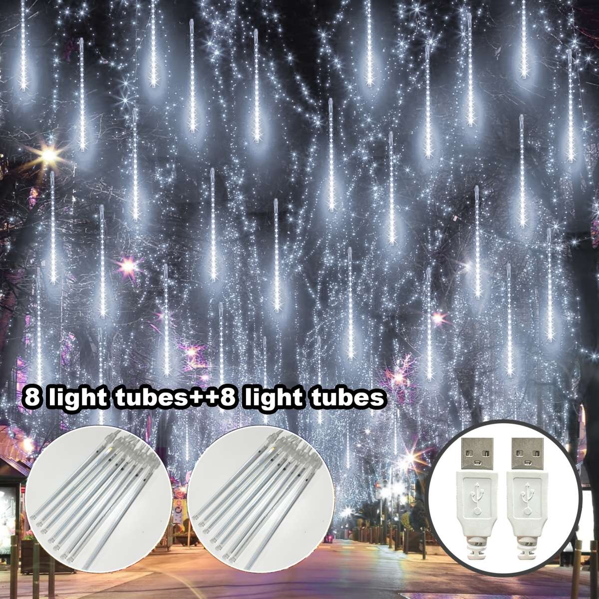 String Lights Color White Size2Pc 5.0Meter 5.0Meter 8Tube 8Tube