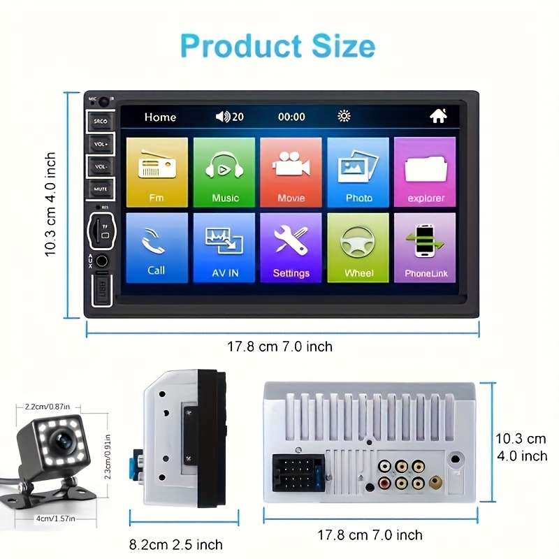 Car Audio  Entertainment System Model 7Inmp5  Add Camera Kit