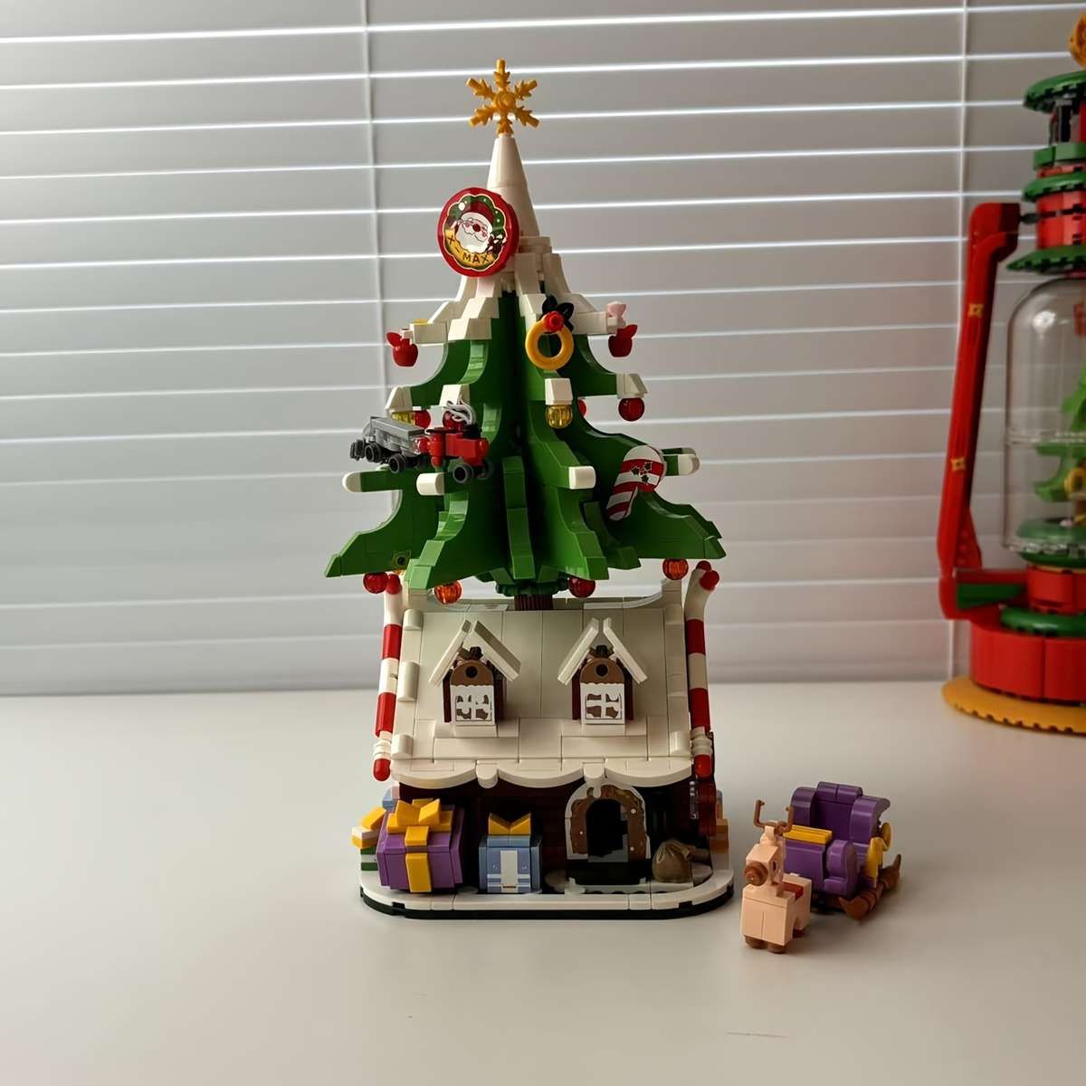 Building Toy Architectural Model Toy Set Color Christmas Tree House   Gift Box