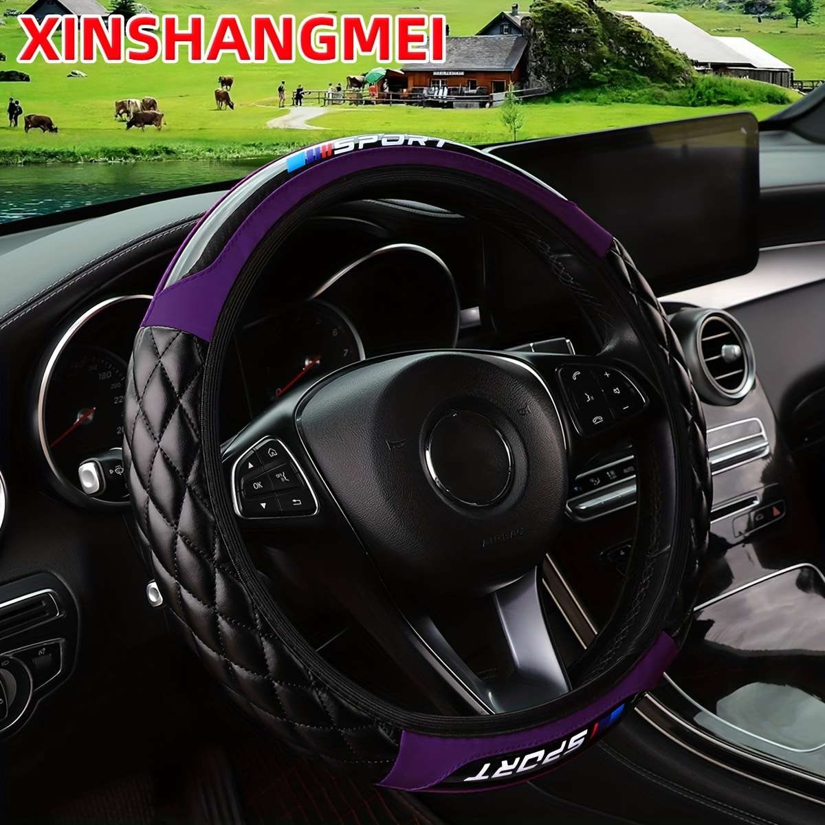 Car Steering Wheel Cover White