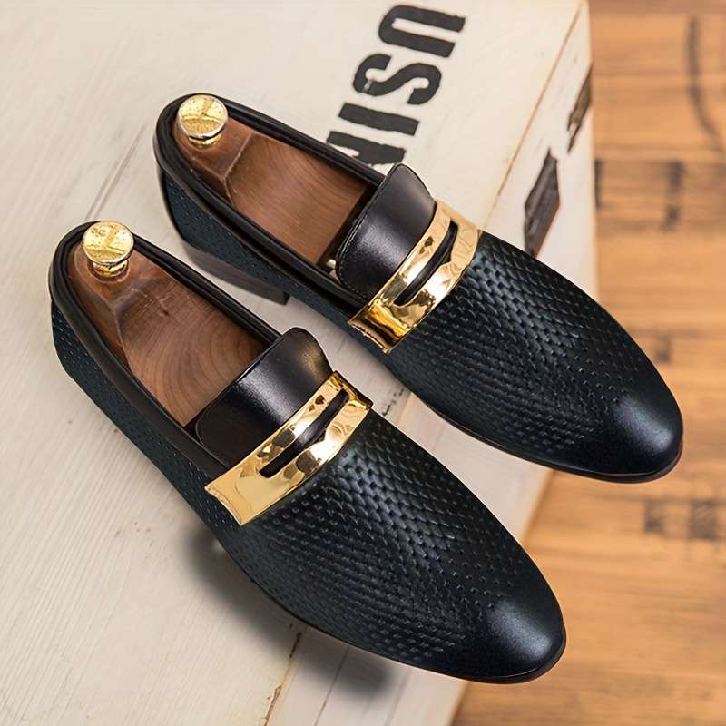 Mens Leather Shoes Color Black Sizeuk 10