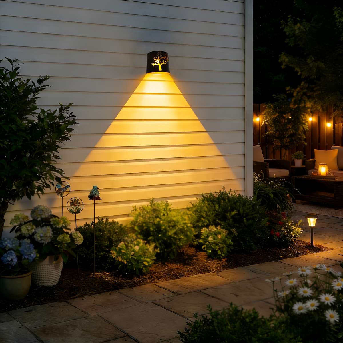 Solar Emergency Lights Model New Model Hillside Tree Shadow Lamp