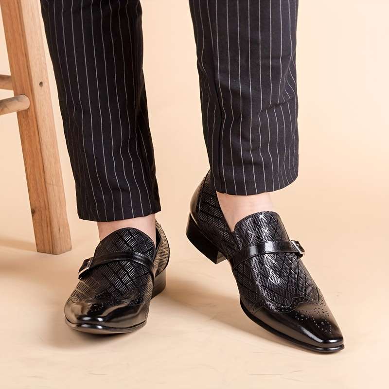 Mens Leather Shoes Color Black Sizeuk 8