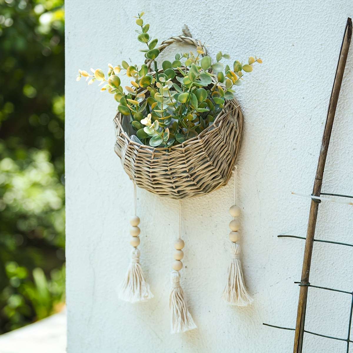 Flowerpot Color Tassel Basket