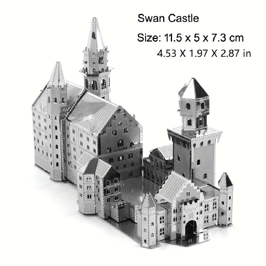 3D Building Model Puzzle Set Items Neuschwanstein