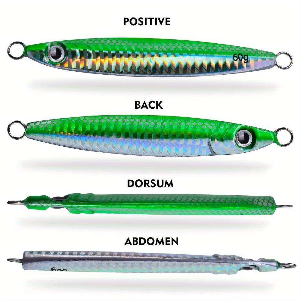 40g Proberos Saltwater Fishing Jigs Set with Assist Hooks Vertical Speed Jigging Lures