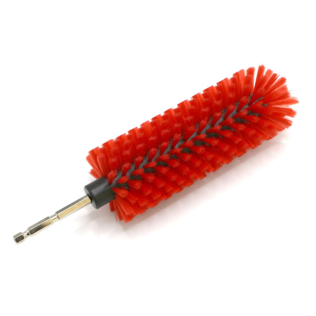 Soft-Bristled Long-Handled Drill Brush Red