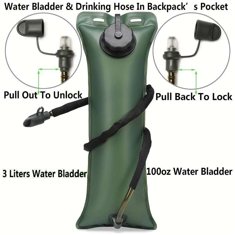 Portable Tactical Water Hydration Pack Outdoor 3l Water Bladder Carrier