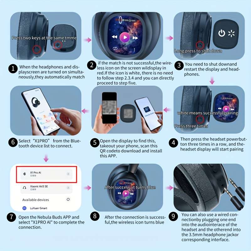 Headset Headphones Over Ear
