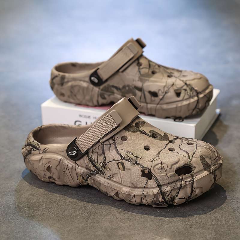 Men Slippers Summer Style Khaki Size Uk 7