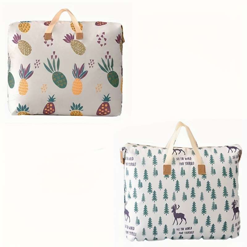 2Pcs Large Moving Bags Zippers Clothes Root Seedling Type Pineapple Type 2Pcs