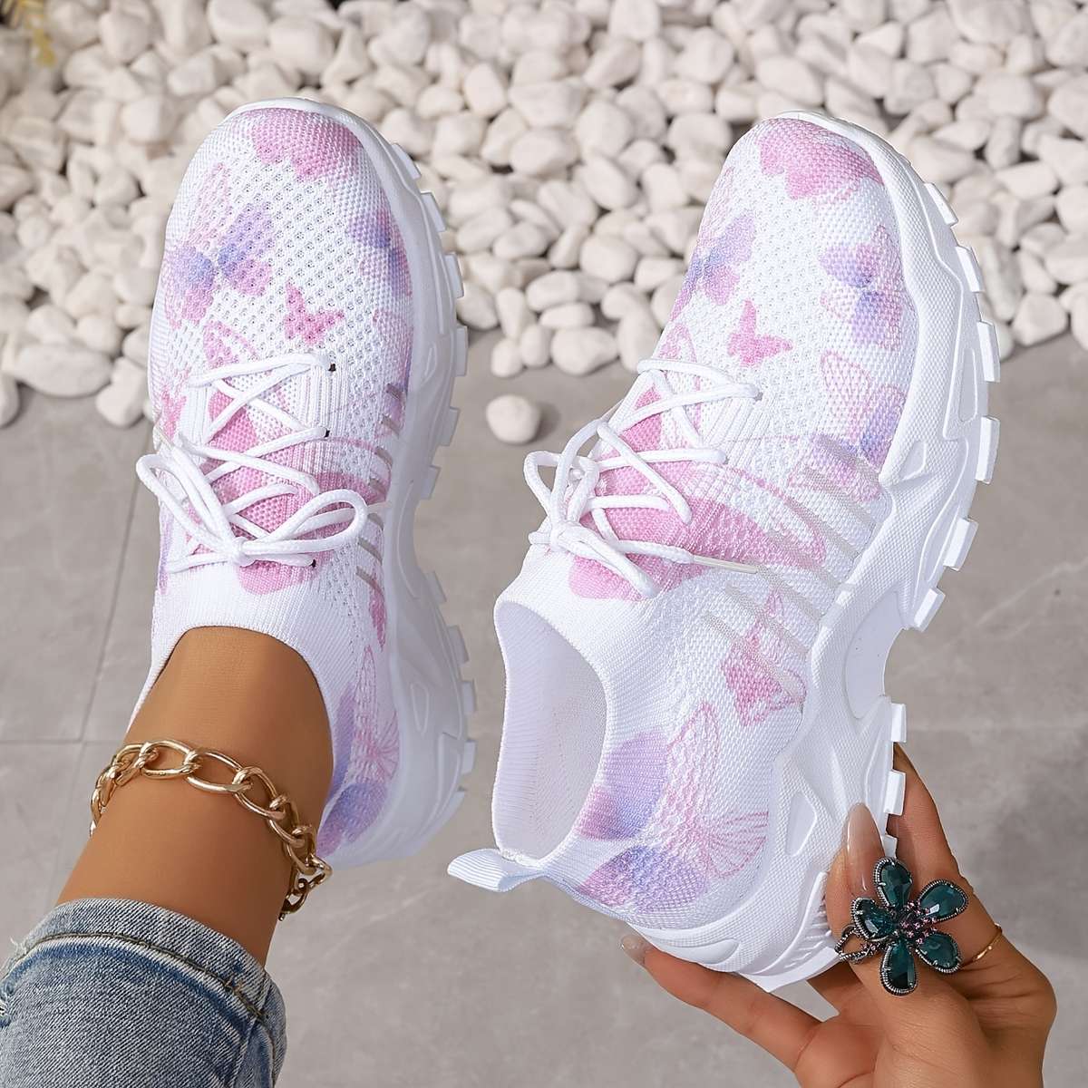 Women S Sneakers Color White Sizeuk 5.5